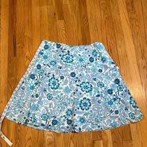GAP Blue Floral Skater Skirt Women’s Size 14 A-Line Spring Summer